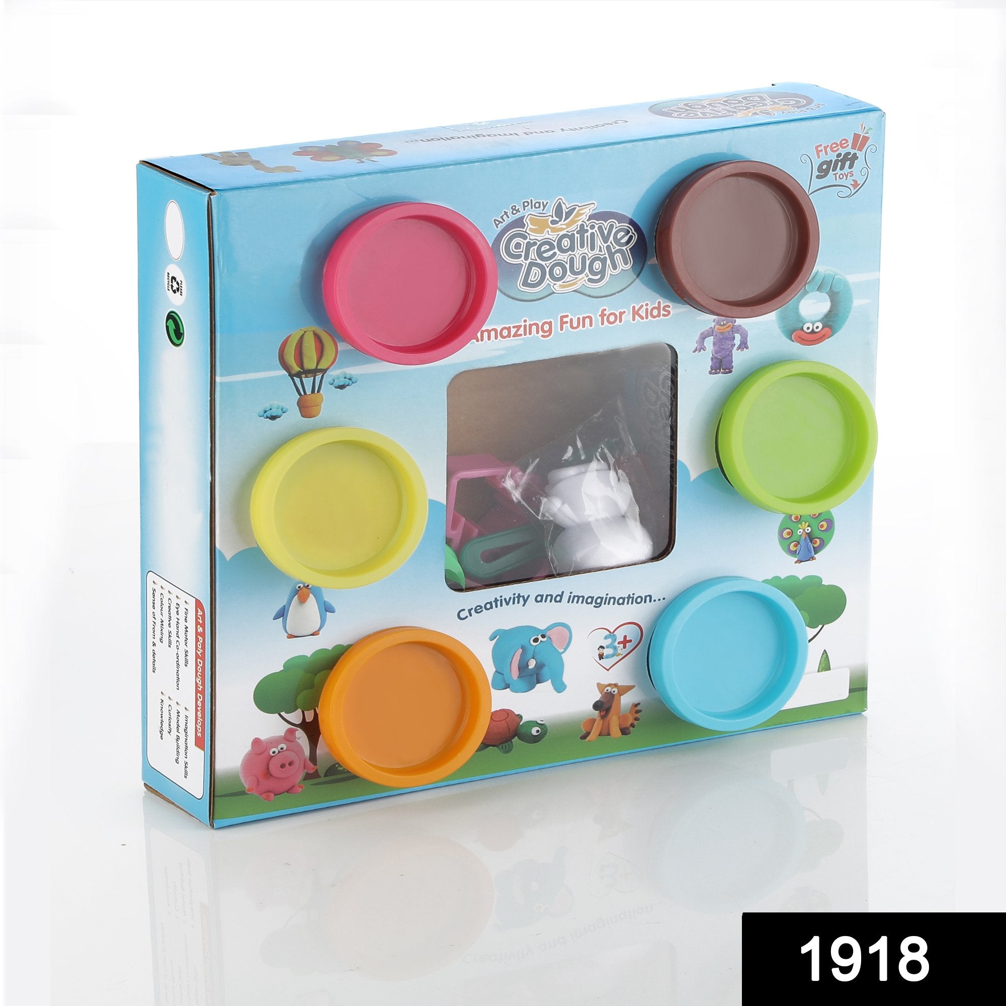 1918 Non-Toxic Creative 50 Dough Clay Mould 5 Different Colors, (Pack of 6 Pcs) - SkyShopy 1918 Non-Toxic Creative 50 Dough Clay Mould 5 Different Colors, (Pack of 6 Pcs) - SkyShopy